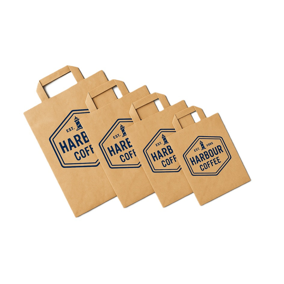 Printed Flat Handle Paper Bags