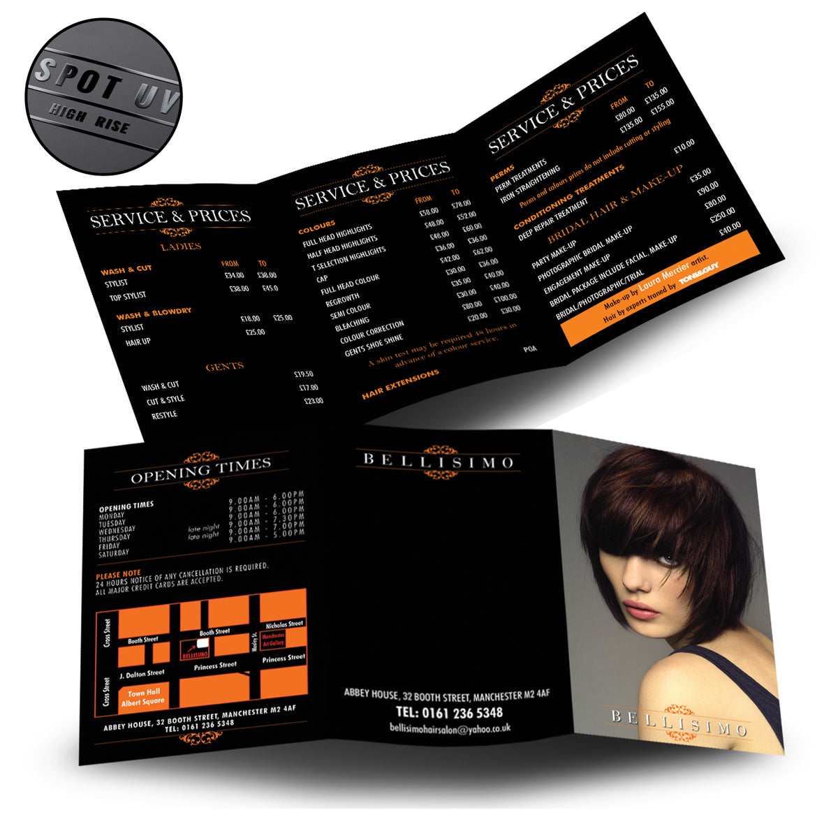 Spot UV C-Fold Leaflets